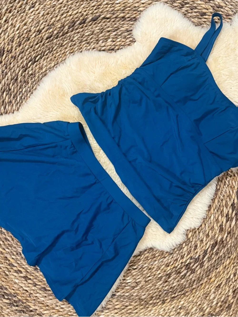 Zaful Teal Blue Swim Top - Solid Teal
